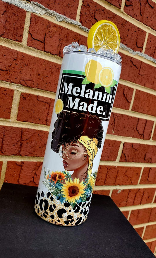 Melanin Made Faux Ice/Lemon Tumbler