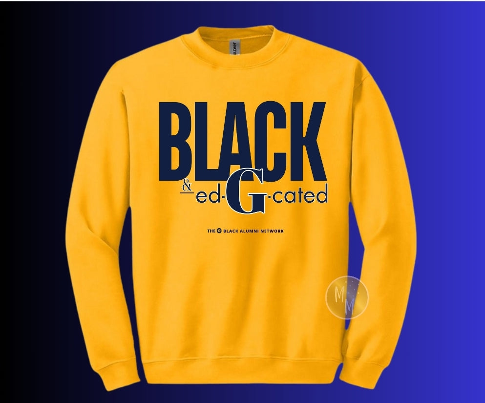 Black & EdGcated Sweatshirt Black and Gold