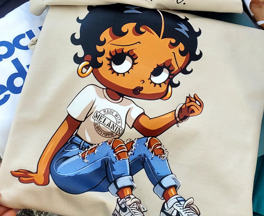 Melanin Betty Boop T-shirt