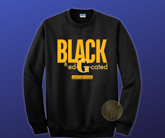 Black & EdGcated Sweatshirt Black and Gold